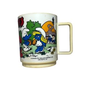 Vintage Smurf cup mug